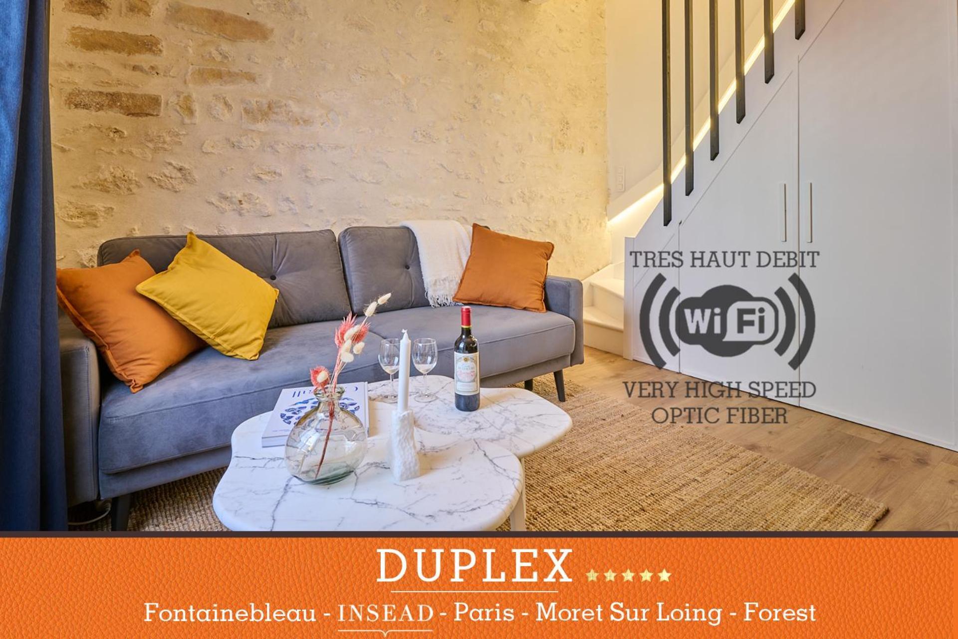 Duplex Standing 7Min➤Fontainebleau-Insead⎮45Min➤Paris Daire Veneux-les-Sablons Dış mekan fotoğraf